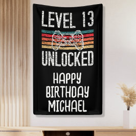 レベル13ロック解除13番目の誕生日バナー 横断幕