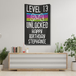 レベル13ロック解除13番目の誕生日バナー 横断幕