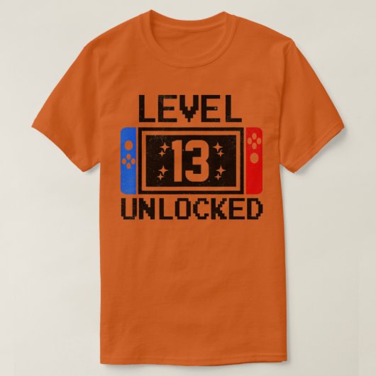 レベル13誕生日少年13歳ビデオゲームG Tシャツ (デザイン正面)