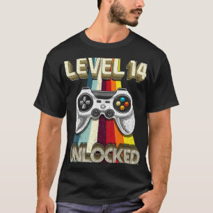 レベル14ロック解除レトロビデオゲーム14番目の誕生日G Tシャツ