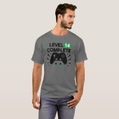 レベル14完全ティーゲームコンソールのビデオゲーマー14 Tシャツ (正面フル)