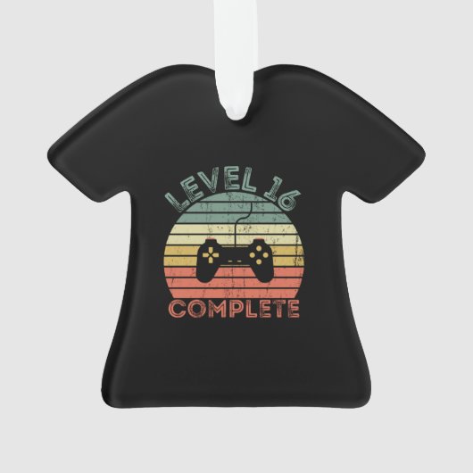 レベル16の完全なレトロヴィンテージ16歳の誕生日 オーナメント (裏面)