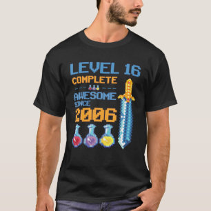 レベル16ロック解除されたビデオゲーム16th誕生日パーティーR Tシャツ