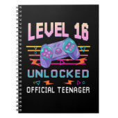レベル16ロック解除された公式10代の若者ビデオゲーム16t ノートブック (正面)