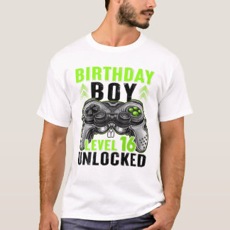 レベル16ロック解除誕生日少年16歳ボーイズGa Tシャツ