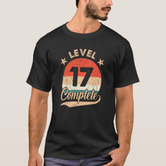 レベル17完全レトロ17th結婚のアニバーサリー tシャツ
