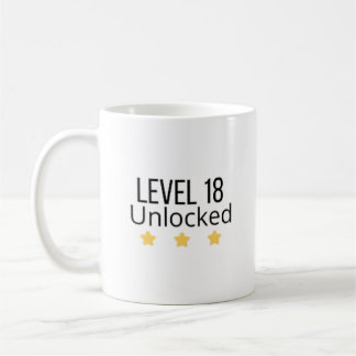 レベル18アンロック イエローの誕生日マグカップ コーヒーマグカップ