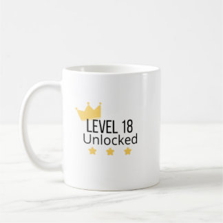 レベル18アンロック イエローバースデーマグ コーヒーマグカップ