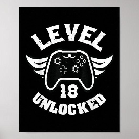 レベル18ロック解除18誕生日ゲーム18誕生日G ポスター (正面)