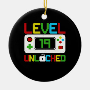 レベル19ロック解除済みビデオゲーム第10誕生日ギフト セラミックオーナメント