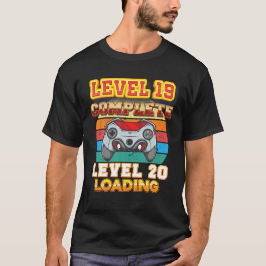 レベル19完全レベル20ロード20誕生日V Tシャツ (正面)