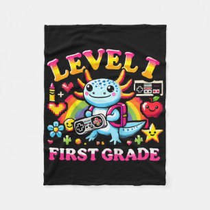 レベル1 小学1年生ゲーマー アホロートル ビデオゲーム Ck To フリースブランケット