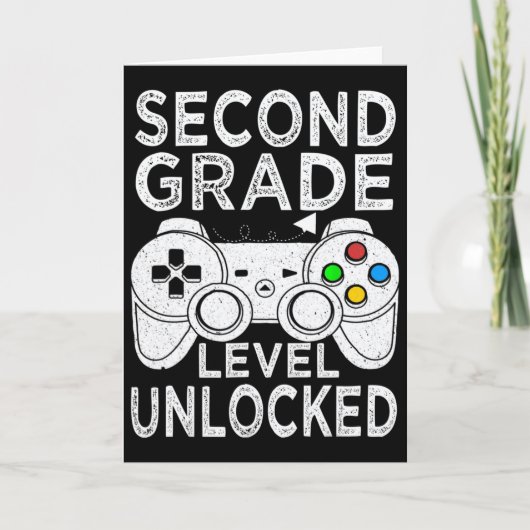 レベル2のビデオゲームを解除する小学2年生のビュッフェ カード (正面)