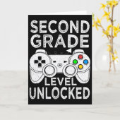 レベル2のビデオゲームを解除する小学2年生のビュッフェ カード (黄色い花)