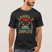 レベル2完全2周年記念ビデオゲーマー Tシャツ (正面)