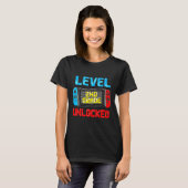 レベル2級ロック解除された新学期初日 Tシャツ (正面フル)