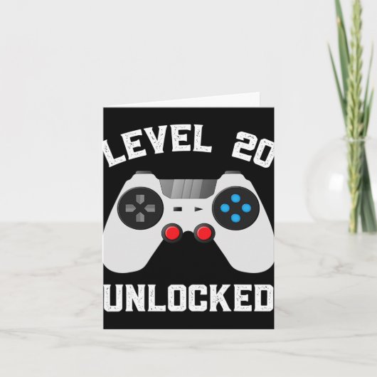 レベル20のアンロック済み20おもしろい周年結婚C カード (正面)