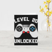 レベル20のアンロック済み20おもしろい周年結婚C カード (黄色い花)