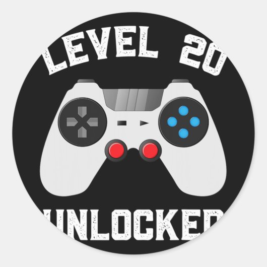 レベル20のアンロック済み20おもしろい周年結婚C ラウンドシール (正面)