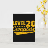 レベル20完了ヴィンテージ20結婚周年 カード (黄色い花)