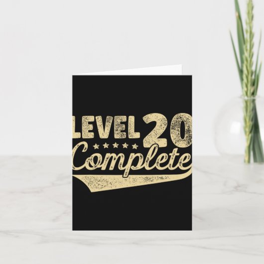 レベル20完了ヴィンテージ20結婚周年 カード (正面)