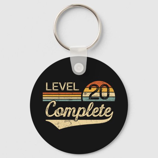 レベル20完了ヴィンテージ20結婚周年 キーホルダー (正面)