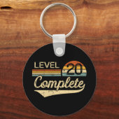 レベル20完了ヴィンテージ20結婚周年 キーホルダー (正面)