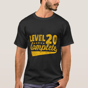 レベル20完了ヴィンテージ20結婚周年 Tシャツ