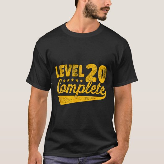 レベル20完了ヴィンテージ20結婚周年 Tシャツ (正面)