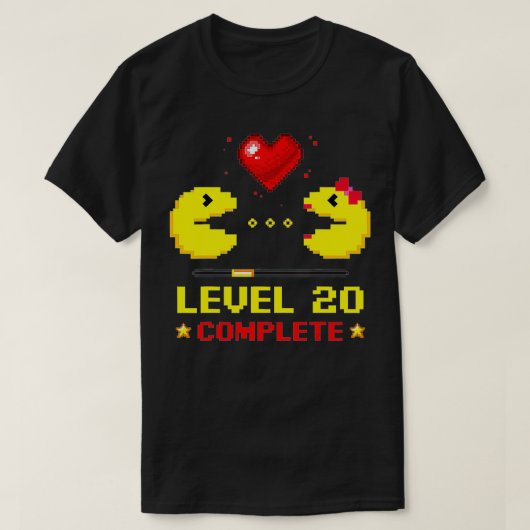 レベル20完全ゲーマー20結婚周年 Tシャツ (デザイン正面)