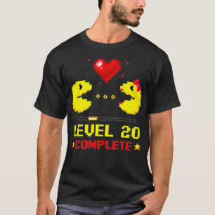 レベル20完全ゲーマー20結婚周年 Tシャツ