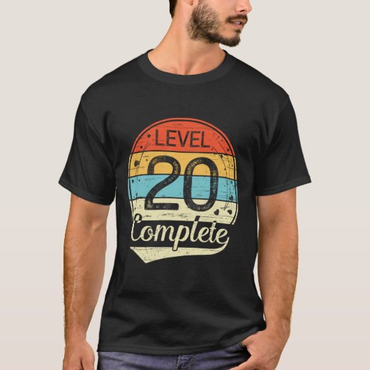 レベル20完全レトロ20周年結婚T Tシャツ (正面)