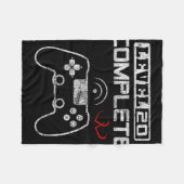 レベル20完全20周年女性結婚M フリースブランケット (正面(横))