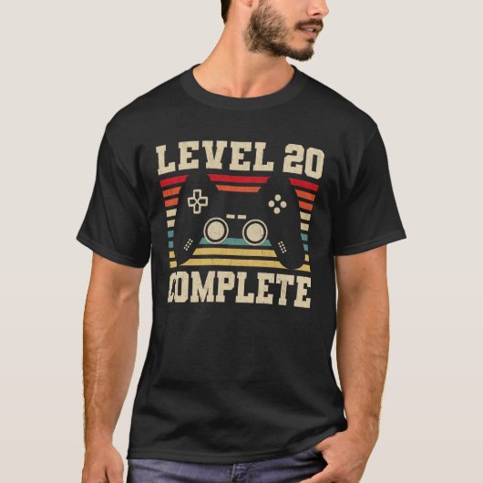 レベル20完全20誕生日ビデオゲーマー Tシャツ (正面)