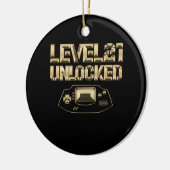 レベル21ロック解除されたヴィンテージゲームパッド21誕生日Gi セラミックオーナメント (左)