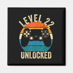 レベル22ロック解除されたビデオゲーム22誕生日ゲーマーB マグネット