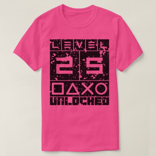 レベル25のロック解除 Tシャツ (デザイン正面)