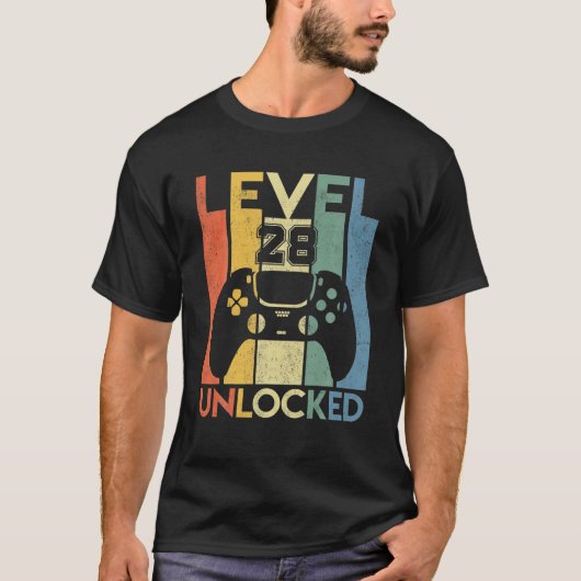 レベル28ロック解除誕生日28歳My 28Th Tシャツ (正面)