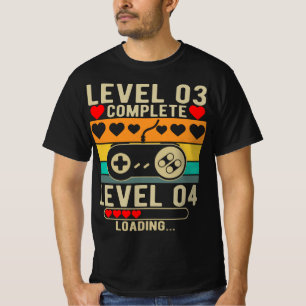 レベル3完全3周年記念結婚ゲーマー Tシャツ