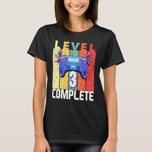 レベル3完全3誕生日3年目の記念日 Tシャツ (正面)