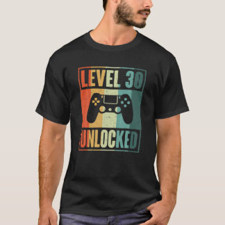 レベル30のロック解除済みビデオゲーおもしろいマー – 30番目の誕生日 Tシャツ