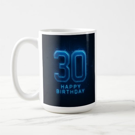 レベル30のロック解除：テクノ誕生日マグカップ コーヒーマグカップ (左)