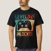 レベル30のロック解除、ビデオゲーマー30th、ハッピーバースド tシャツ (正面)