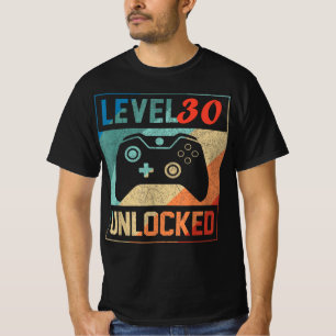 レベル30のロック解除、ビデオゲーマー30th、ハッピーバースド tシャツ