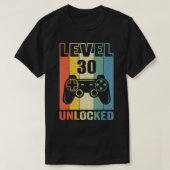 レベル30アンロックおもしろいビデオゲーマー30th誕生日 tシャツ (デザイン正面)