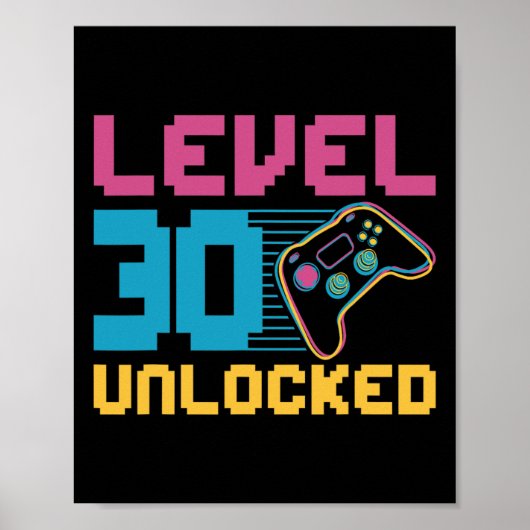 レベル30アンロック ゲームの誕生日 ポスター (正面)