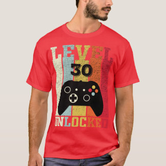レベル30ロック解除されたビデおもしろいオ30th誕生日プレゼント tシャツ