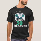 レベル30ロック解除されたビデオゲーマー誕生日 Tシャツ (正面)