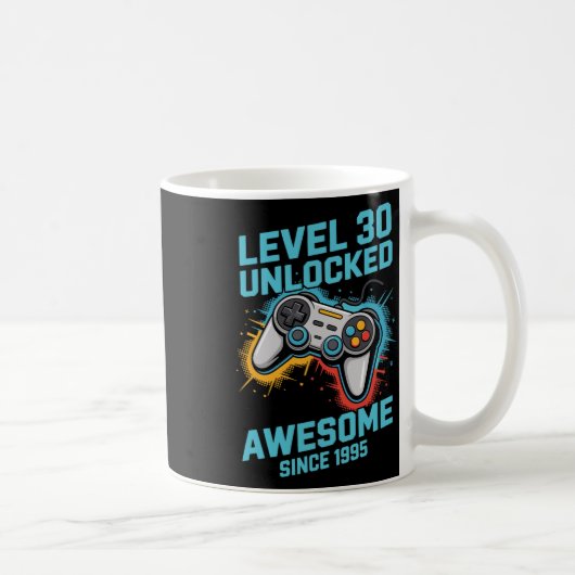 レベル30解除ゲーマー 30歳の誕生日 コーヒーマグカップ (右)