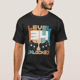 レベル34アンロックおもしろいビデオゲーマー34th誕生日 tシャツ